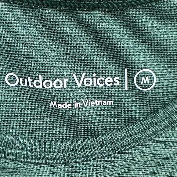 Outdoor Voices Athena Crop Top Sports Bra Sz M Green - Picture 4 of 7